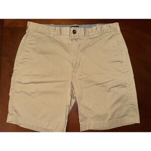 J.Crew Stretch Chino Golf Shorts Mens 34 Lightweight Beige Khaki Classic Fit